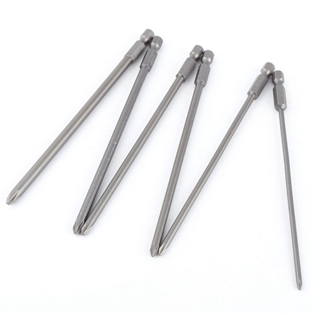 6Pcs Shank 1 4  S2 Steel 150mm Magnetic Screwdriver Bit Set Cross Head Bit Tool