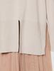 Mira Owen Wool Cashmere Crew Neck Knit with Back IVR 0 Slit, 09WNT214038, Women's,