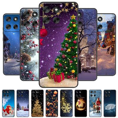 Kerst Geschilderde Cover Voor Motorola Moto G56 G86 G24 Power G05 G54 G34 G14 G15 G35 G55 G75 Hoesje Siliconen Zacht Funda Telefoonhoesje