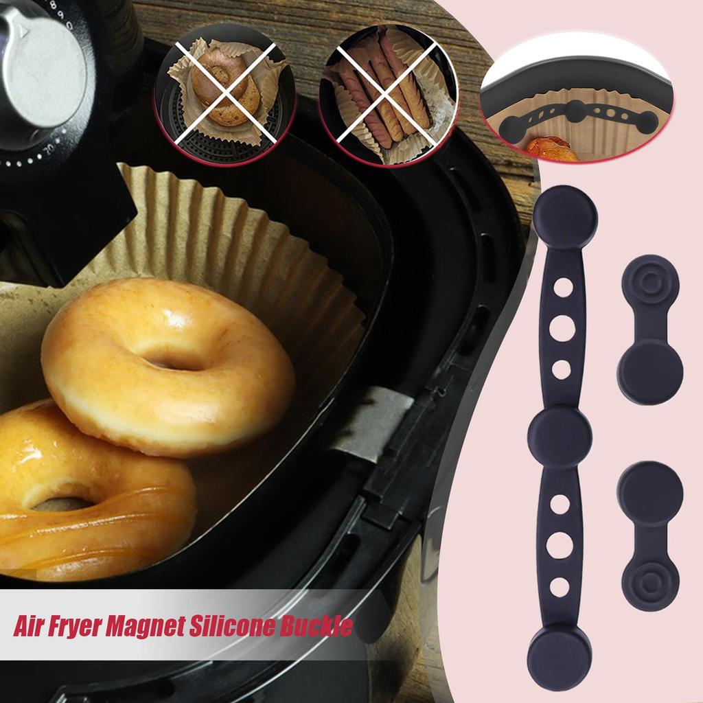 Air Fryer Magnets for Parchment Paper Silicone Magnet Buckle Air Fryer Accessories Liner Holder Replacement Parts Prevent Paper