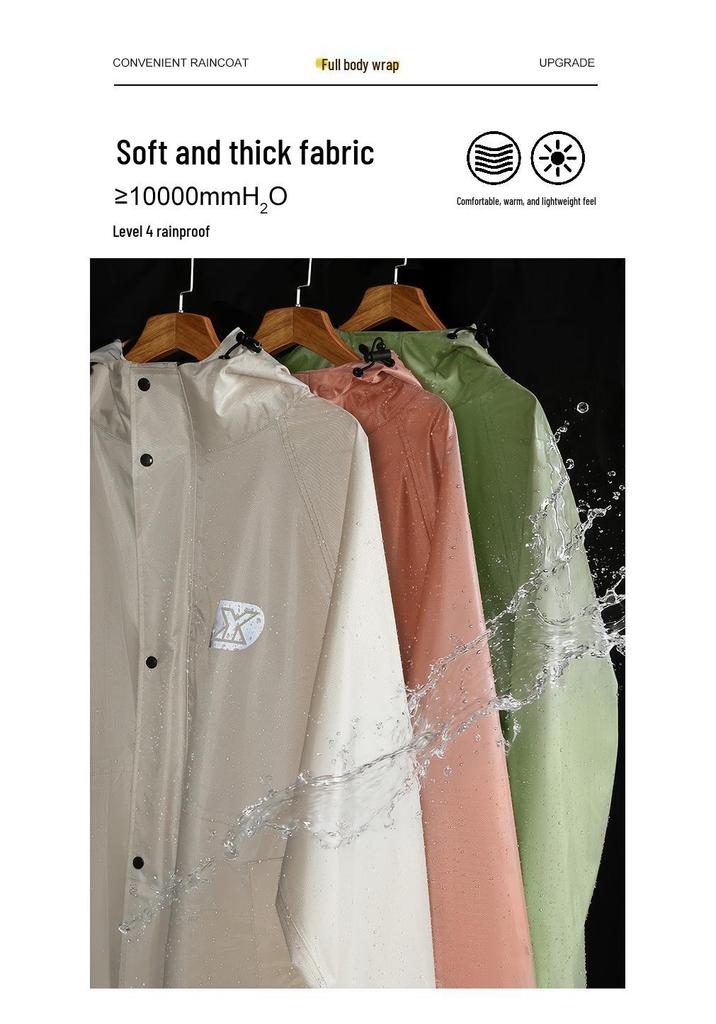 Thickened Electric Scooter Raincoat: Unisex, Full-Body Poncho for Heavy Rain, Cycling, Hiking, and Electric Bike Use