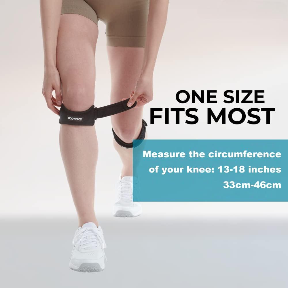 Patella Tendon Knee Strap 2 Pack, Knee Pain Relief Support Brace Hiking, Soccer, Basketball, Running, Jumpers Knee, Tennis