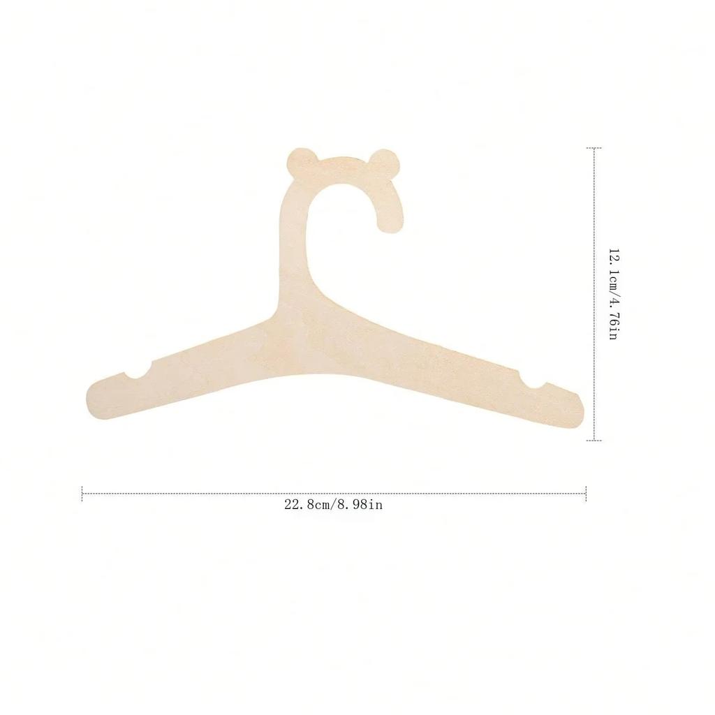 5-50pcs Baby Clothes Rack Wooden Children Clothing Hanger Cute Bear Hangers For Wardrobe Storage Tools Princess Room Decoration