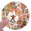 60 Christmas Stickers Cartoon Gingerbread Man Decoration Laptop Skateboard Mobile Phone Case Waterproof Stickers