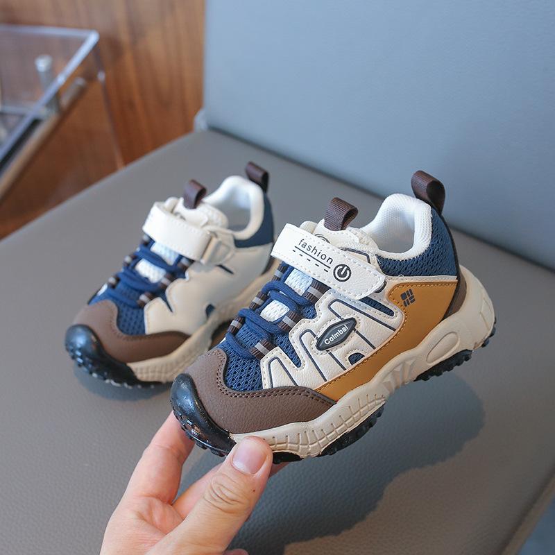 Boys Shoes 2025 Outdoor Spring and Autumn Children's Sports Shoes Breathable Boy Dad Shoes Medium Children's Mesh Shoes Non-slip