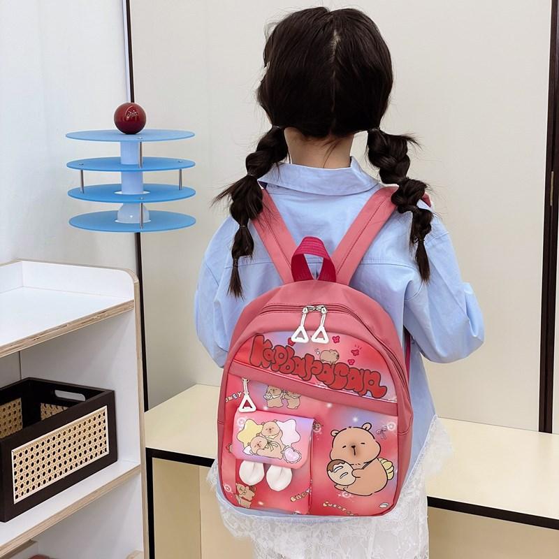 School Bag 2-5 Years Old Cute Bag Kapibara Backpack Light Casual School Bag Batch