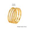 Stackable Rings for Women 14k Gold Plated Twist Band Micro Pave CZ Comfort Fit Midi Knuckle Ring Set s Pack Jewelry