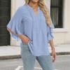 Womens Spring Tops Summer Shirts for Women Dressy Tops for Women Womens Summer T Shirts Casual Blouse V Neck Ruffle Sleeve