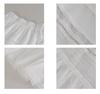 Women's High-Waisted White Cotton A-Line Skirt, Spring 2026 Korean Style, Casual Versatile Tiered Design