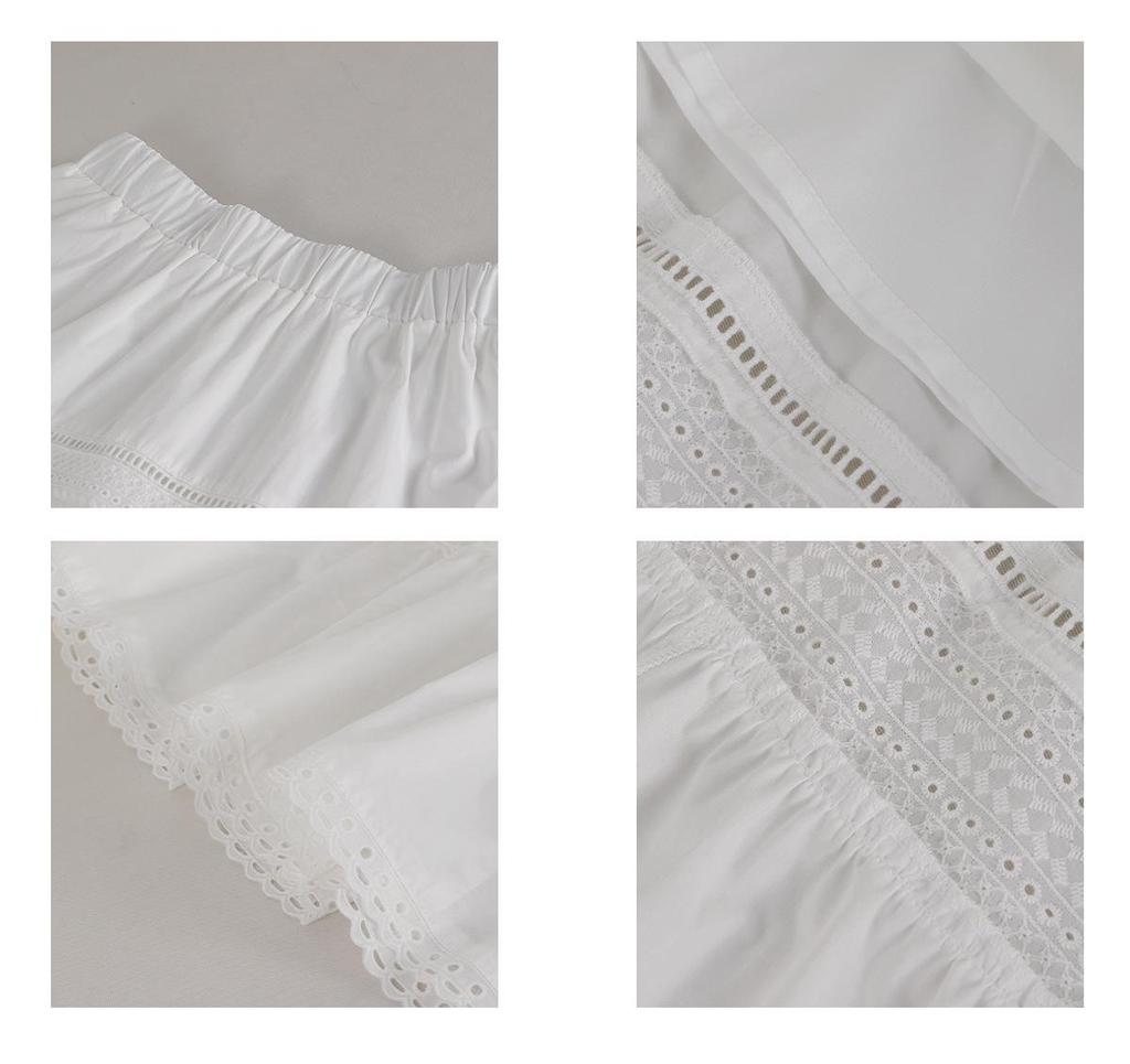 Women's High-Waisted White Cotton A-Line Skirt, Spring 2026 Korean Style, Casual Versatile Tiered Design