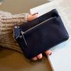 Hand Clutch Small Cowhide Wallets Zipper Lipstick Storage Bag Money Pocket Pu Coin Purse  Daily