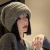 Knitted Hat Autumn and Winter New Stacked Wool Hat Big Head Circumference Showing Face Small Versatile Hat Warm Bald Hat