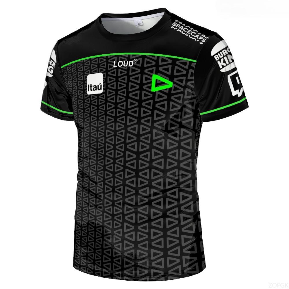 LOUD E-Sports Team Men Uniform Jersey T Shirts League Of Legends E Sports Contest  T-shirt Games Apparel Supporter O-Neck Tops