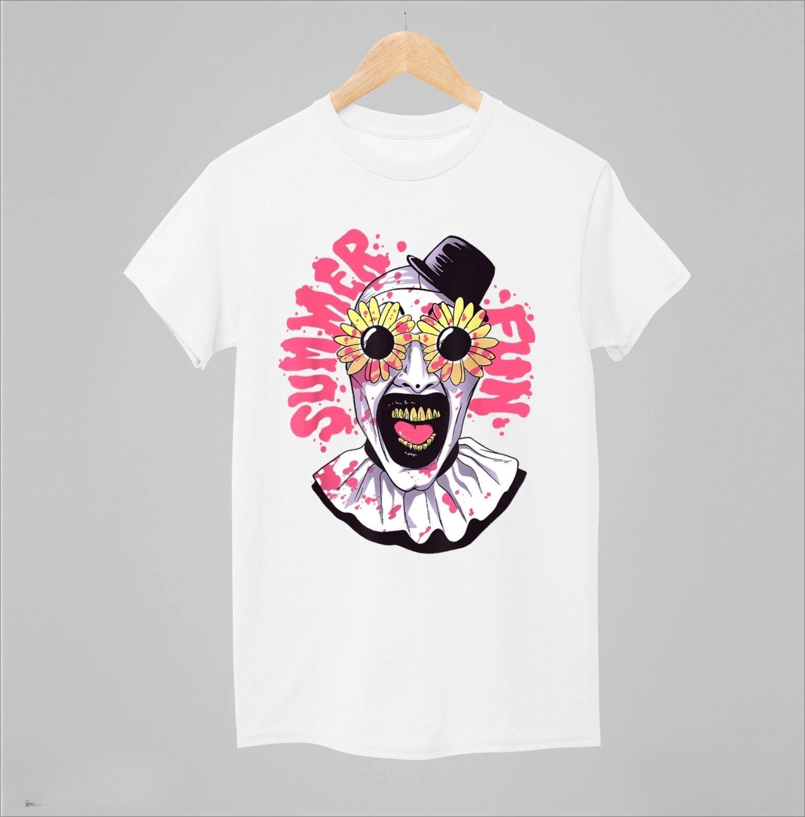 

2025 Terrifier Summer Fun Sunglasses Art The Clown Horror Movie T-Shirt High-end Luxury Is for Both Men and Women Top Y2k Summer 4XL