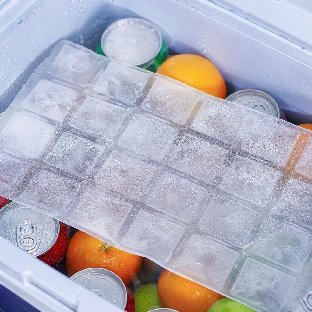 5 Compartment Flat Ice Pack for Picnic and Outdoor Cooler