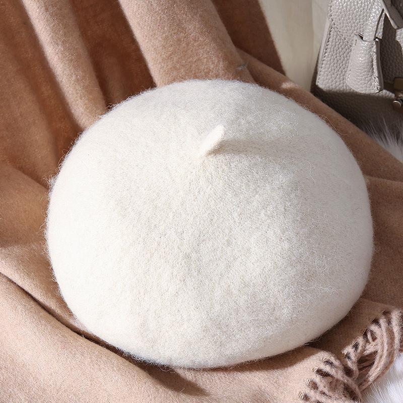 Beret autumn and winter face little girl painter hat versatile classic British retro newsboy hat