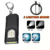 Multifunctional Keychain Flashlight USB Rechargeable Mini Flashlight With COB Work Light Keyring Camping Walking Pocket Lamp