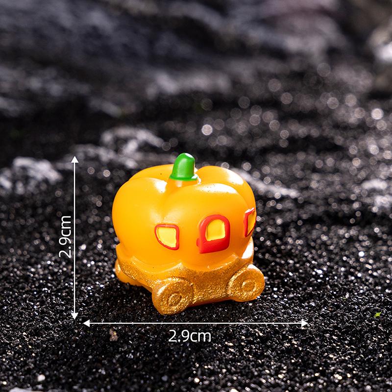 Halloween Cute Pumpkin Miniature Figurines Resin Craft Micro Landscape Home Decor Car Interior Desktop Decoration Holiday Gifts