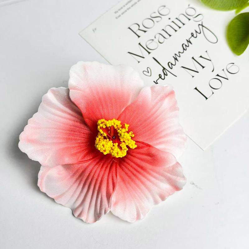 Seaside Vacation Style Dyed Colorful Fusang Flower Hair Clip Female Atmosphere Travel Photography Props Accessories