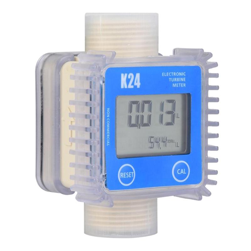 K24  Digital LCD  for Turbine Fuel Flow Tester Flow Meter  for Chemicals Water Sea Liquid Flow Meter Measuring Tools