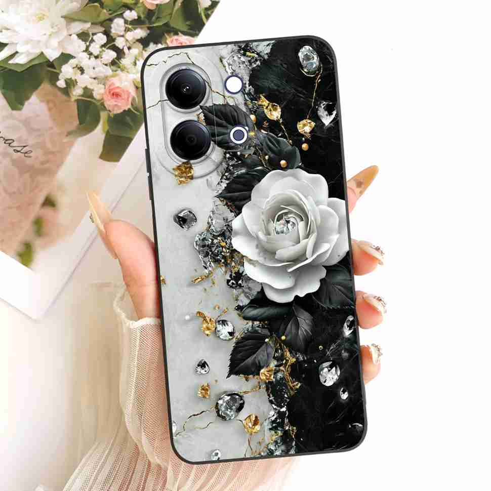 For Vivo Y05 4G 6.74" Case Silicone Back Cover Shockproof For Vivo Y11D VIVO Y05 4G Populairly Painted Butterflies Phone Cases