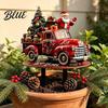 Santa Claus Yard Patio Christmas Stake Red Retro Decoration Garden Truck Decoration Xmas Tree Acrylic Lawn Ornament for Outdoor
