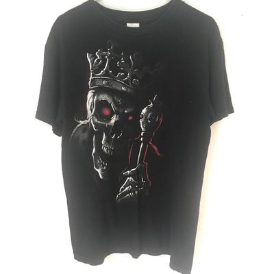Tennessee River Skull Skeleton T Shirt Men's Medium Black 100% Cotton