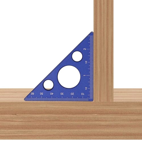 FTtool Aluminum Alloy 3D Triangle Ruler, Height Gauge, Marking, Multi-Function Measuring Tool, Rust-Resistant, Dual Inch/Millimeter Scale, for Woodwor