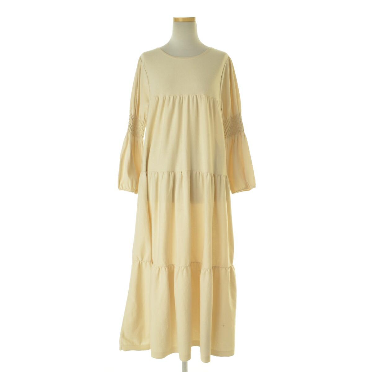 [Used] SLOBE IENA / SLOBE IENA 21040912208010 Hand smocking tiered long long sleeve dress [cacgadce-l]