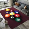 Billiard Gaming Black Pool 8 Ball Area Mat for Toilet Kitchen Sofa Chairs Living Room Decoration Non-Slip Washable Rug
