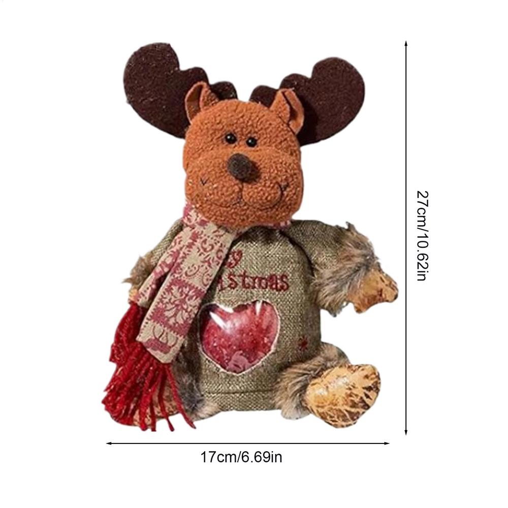 

2025 Children s Doll Bag Candy Bag Christmas Pendant Christmas Decoration 3D Reusable Santa Snowman Reindeer Storage Pouch Other