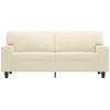 2 Seater Cream Sofa 140 Cm Faux Leather