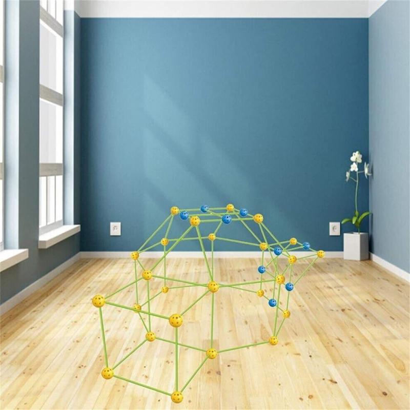 175Pcs Build Your Own Den Set DIY Kids Fort Construction Building Toy