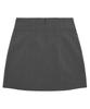 Canvas Pintuck Mini Skirt_Charcoal