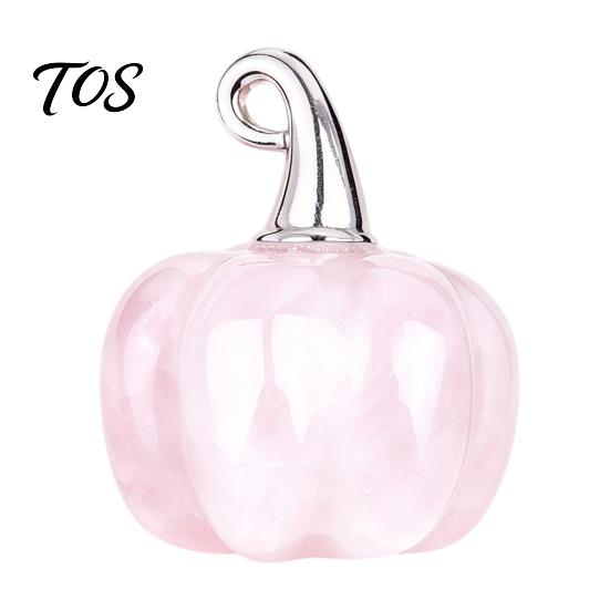Mini geschnitzte Kürbis-Ornamente Natürlicher Kristall-Anhänger, Stein-Charm mit Mikro-Landschafts-Accessoires Metallhaken, Halloween-Dekoration, Ferienhaus
