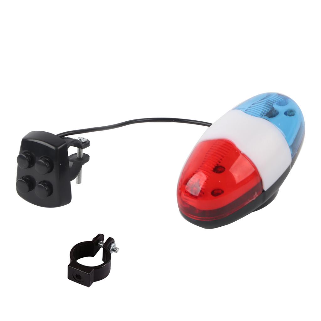 Practical Safety 6 LED Bicycle Front Light 4 Buttons Warning Electric Bell Accessory For Bike