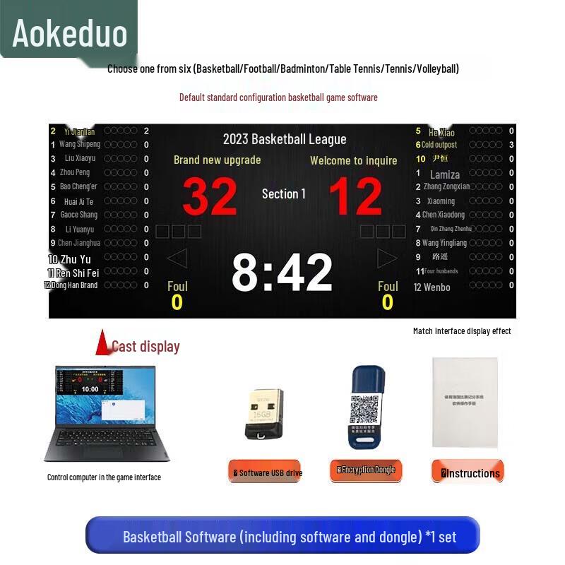 

Aokedu Large Screen Electronic Sports Scoreboard Timer