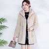 Mink Fur Hooded Mid-Length Winter Coat for Women