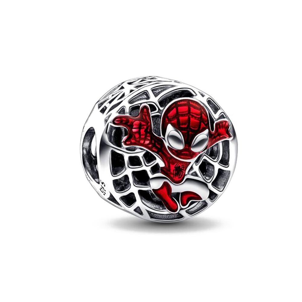 Přívěsek na náramek nebo prsten 925 stříbro Fotoaparát Spider-Man Čarodějnice Fit Originální náramek Prsten Dámské DIY Šperky Dárek