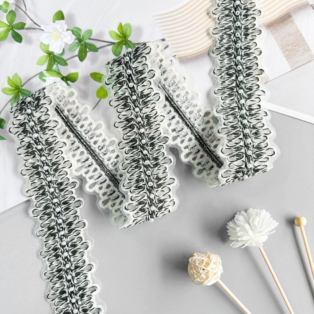 Embroidery Barcode Lace 5Cm Beads Car Bone Line Decorative Clothing Window Decoration Luggage Shoes And Hats Accessories Lace Accessories