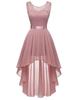 2025 Elegant Lace and Chiffon Evening Gown with Flowing Swing Skirt