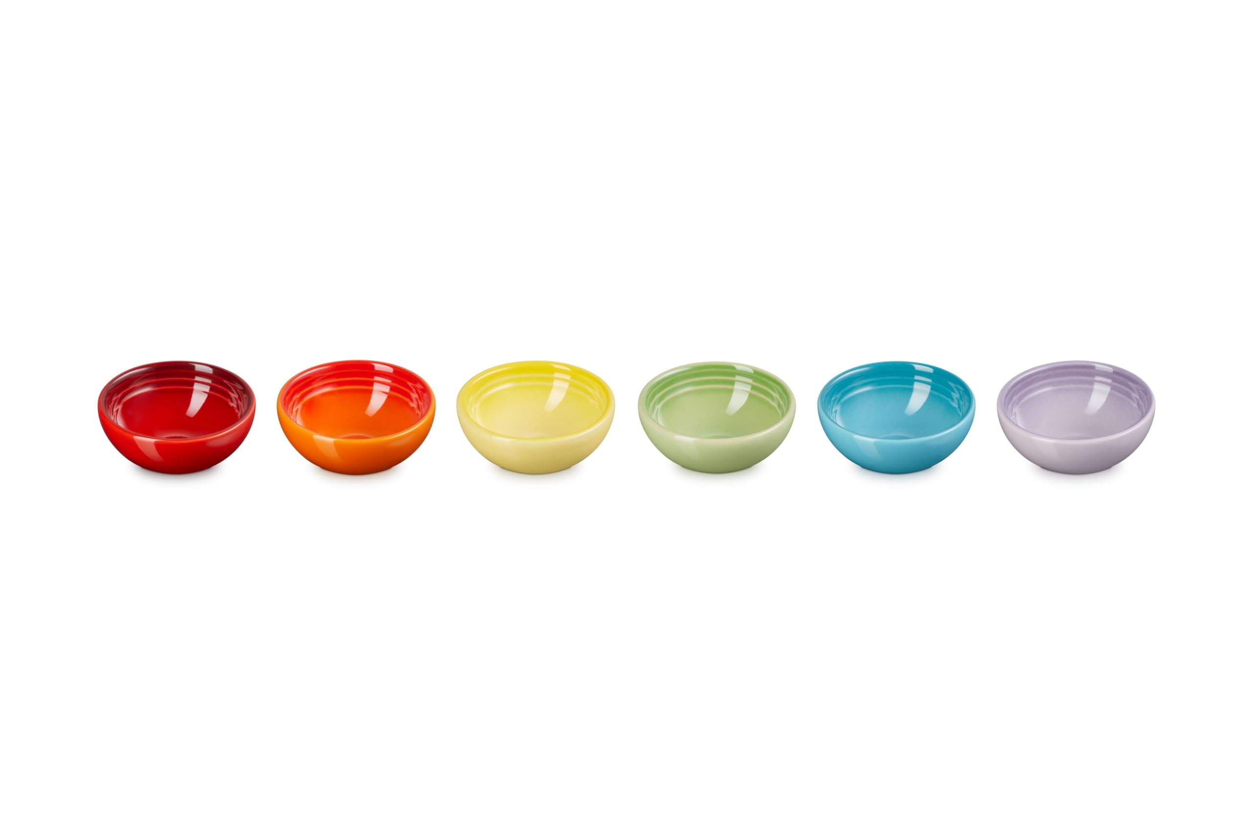 

Le Creuset Mini Bowl 7cm Rainbow Heat Resistant Cold Resistant Microwave Oven Dishwasher Safe Set of 6