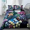 Red Mushroom Kawaii Comforter Collection Twin Size Kids Bedding Collection Botanical Plant Theme Print Quilt Bed Collection For Boys Girls Adults