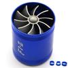 Double Turbine Turbo Charger Air Intake Gas Fuel Saver Fan Car Supercharger
