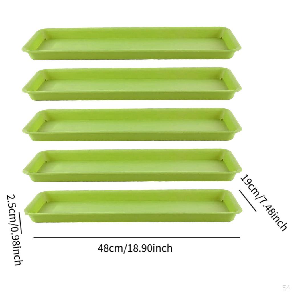 5-fache Pflanzenschalen Basisbecher Rechteckige Pflanzen Blumentopf -Nendasesen für Innenräume,