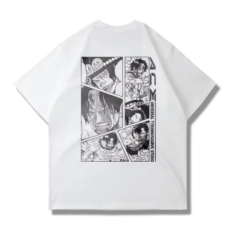 Japanese Anime ONE PIECE Collab Summer Oversized Trendy Unisex Short Sleeve T-shirt