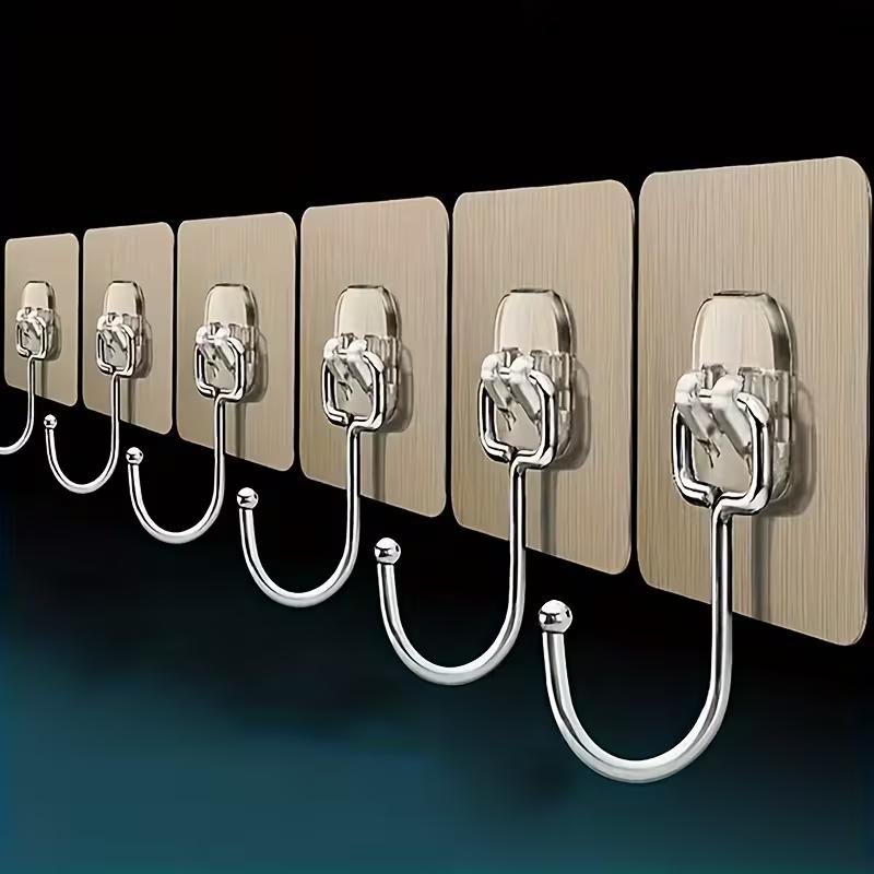 Heavy Duty Wall Hooks, No Drill Suction Cup Hooks, Strong Hanging Hooks for Bathroom Kitchen Towel Robe Keys Storage