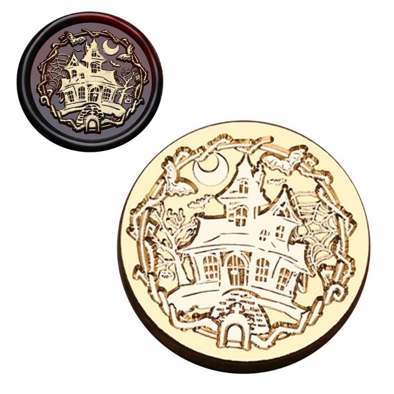 Pumpkins Sealing Wax Stamp Halloween Series Wax Seal Stamp Brass Head Seal Stamp for Scrapbooking Invitations Decoration
