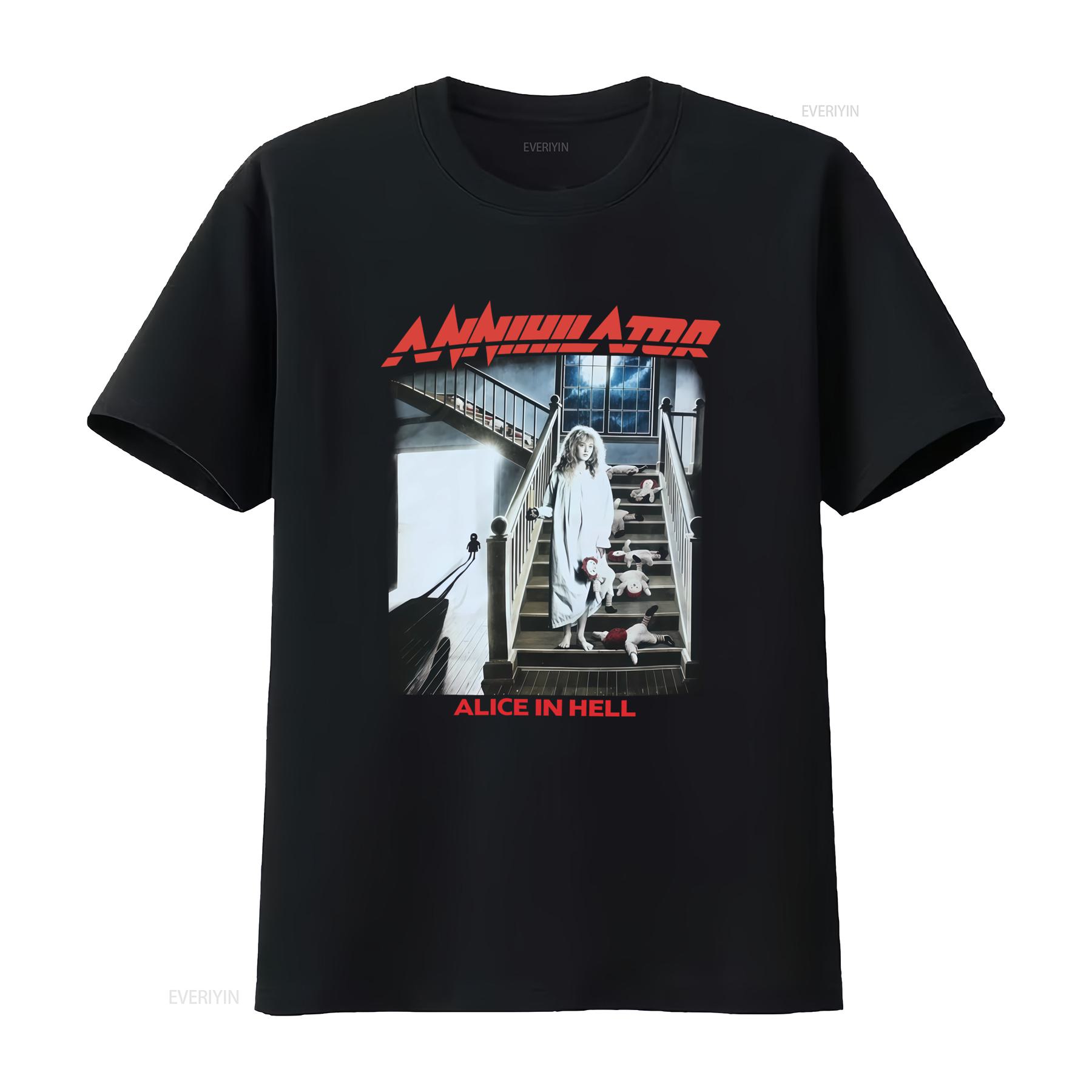 

Annihilator Band Alice In Hell T Shirt Black All Sizes Rock Fans Must Have TA4483 vintage Washed graphic Casual Stylish 4XL