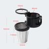 Detachable Car Cup Holder Rotating Base Attachment Multifunctional Black Tray Automotive